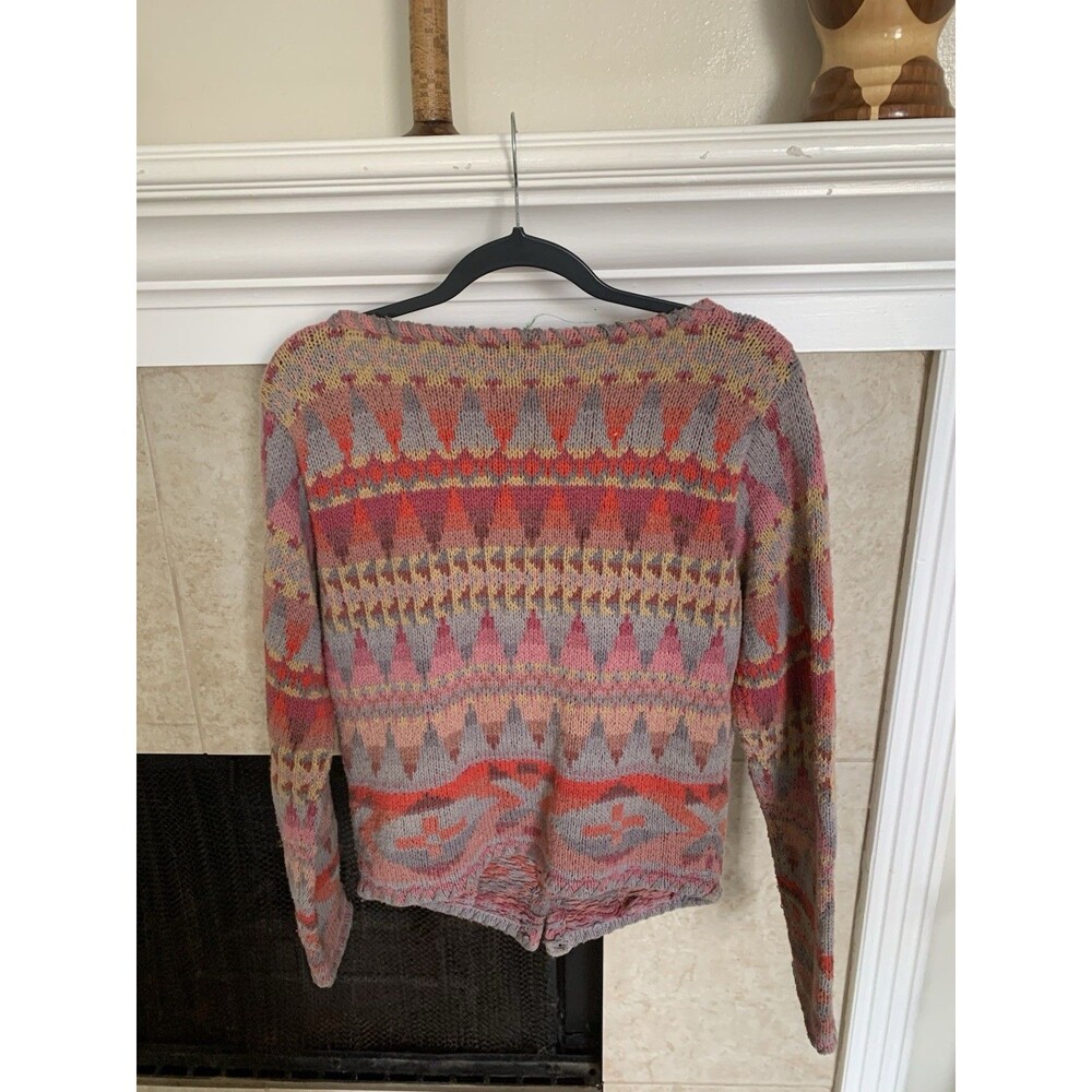 Ralph Lauren Country Vintage Women’s 100% Cotton Southwestern Cardigan L - Picture 3 of 4